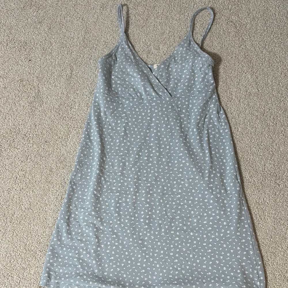 Brandy Melville Light Blue Floral Dress